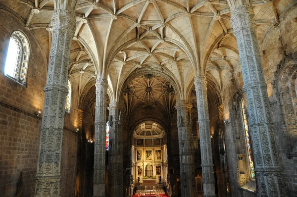 Portugal, interieur van jeronimos klooster in Lissabon — Stockfoto
