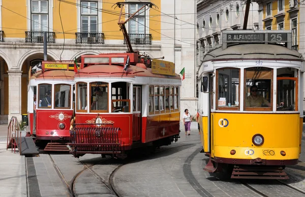 stock image Portugal, the touristy old tramway in Lisbon