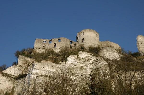 France, the historical castle of Château Gaillard in Normandie — Stockfoto