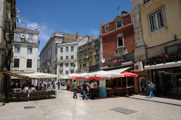 stock image Portugal, a pedestrian street in the center of Lisbon