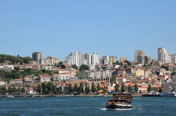 stock image Portugal, view of Porto from Douro river