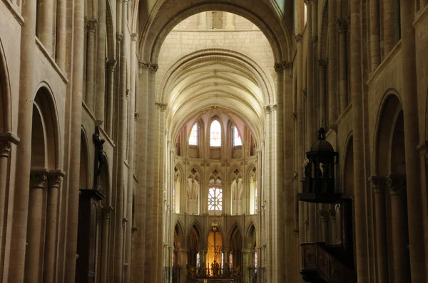 Caen, abbaye aux Hommes i Normandie - Stock-foto