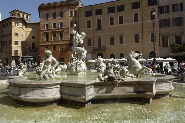 İtalyan mimarisi, Roma'da piazza navona üzerinde çeşme — Stok fotoğraf