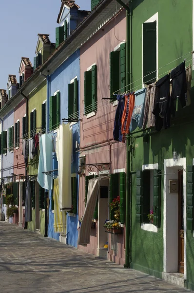 Burano uma ilha perto de Veneza Itália — Fotografia de Stock