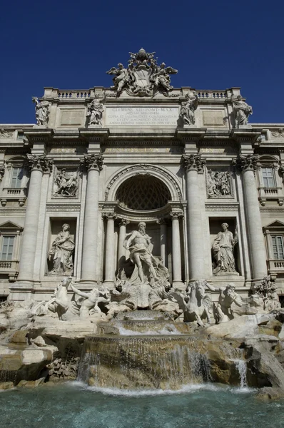 The famous trevi fountain or fontana di trevi in rome — Stock Photo, Image