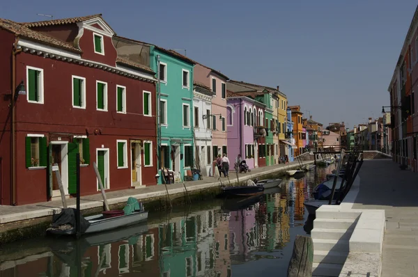 stock image The canals in Burano an island near Venice Italy