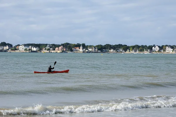 stock image France, beach of Le Pouliguen view from La Baule