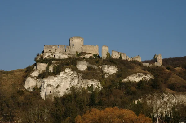 France, the historical castle of Château Gaillard in Normandie — стокове фото