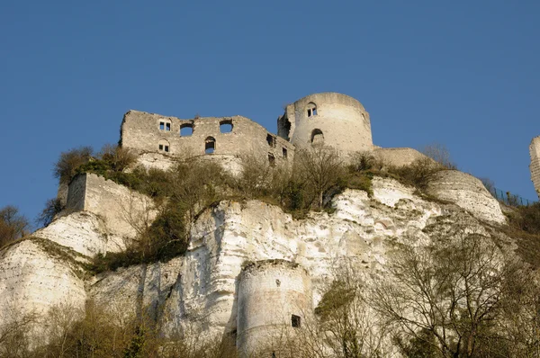 França, o castelo histórico de Château Gaillard na Normandia — Fotografia de Stock