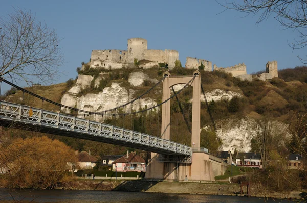 Frankreich, Hängebrücke von les andelys in der normandie — Stockfoto