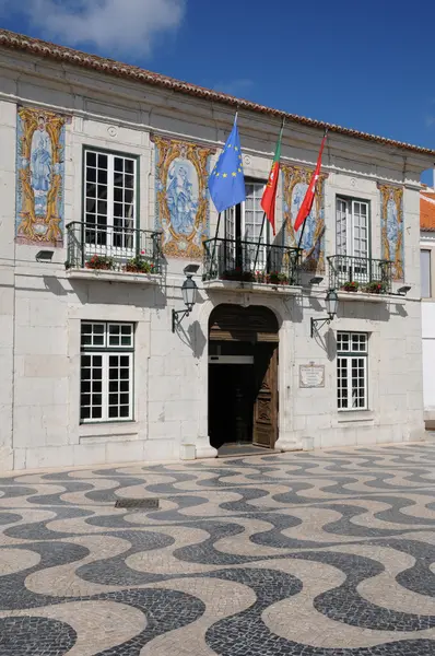 stock image Portugal, and the city hal squarel of Cascais