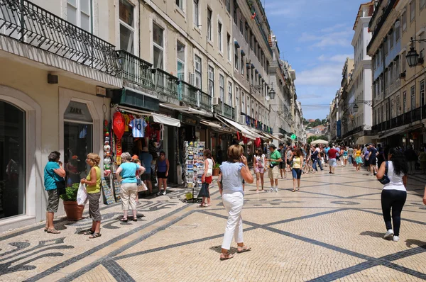 stock image Portugal, the pedestrian Augusta street in Lisbon