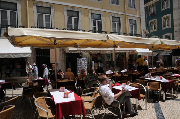 stock image Portugal, a pedestrian street in the center of Lisbon