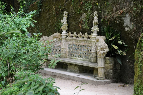 stock image Portugal, the Regaleira palace garden in Sintra