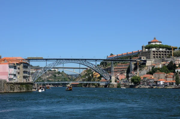 stock image Portugal, view of Porto from Douro river