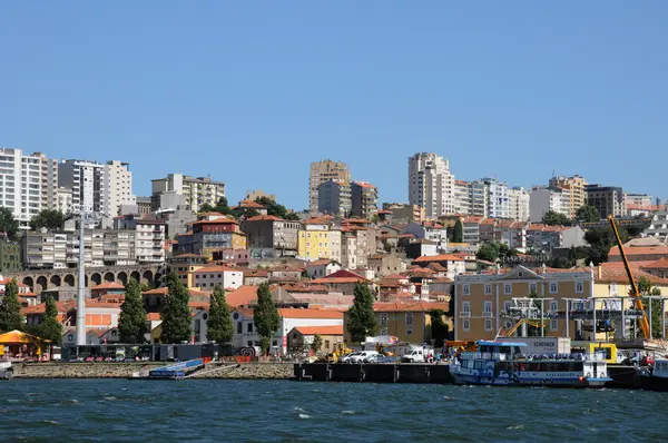 stock image Portugal, view of Porto from Douro river