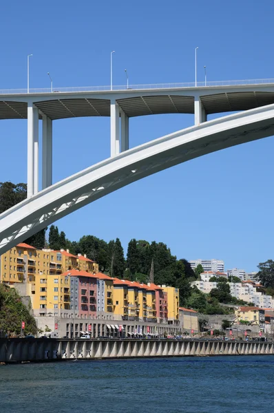 stock image Portugal, view of Porto from Douro river