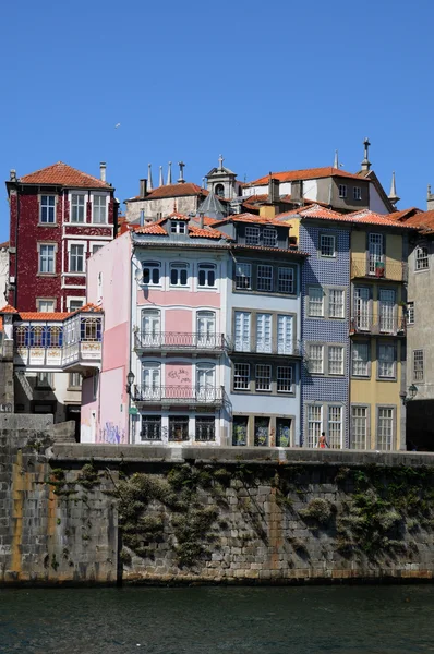 Portugalia, widok na porto od rzeki douro — Zdjęcie stockowe