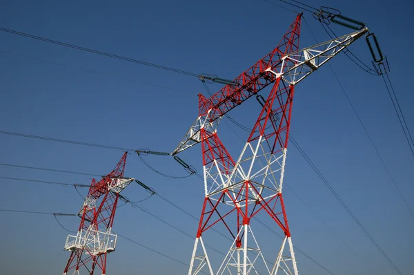 Linia elektryczna we Francji — Zdjęcie stockowe