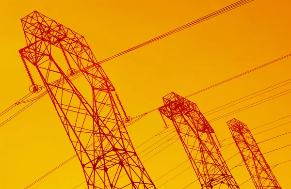 stock image An electric line in France