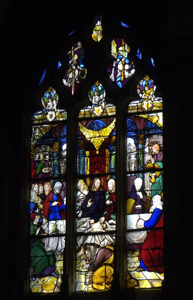 프랑스, 스테인드 글라스 창문 Triel 세인트 마틴 교회 — 스톡 사진