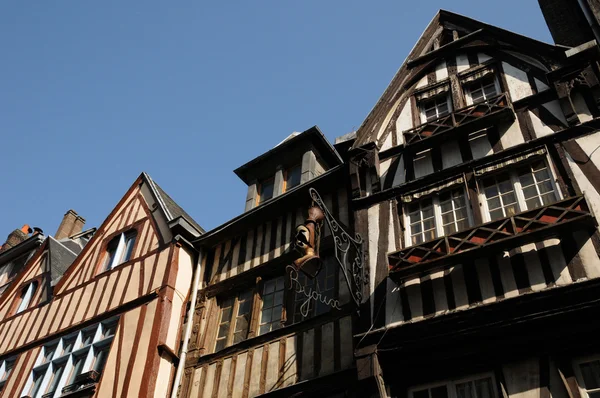 stock image Normandy, picturesque old historical house in Rouen