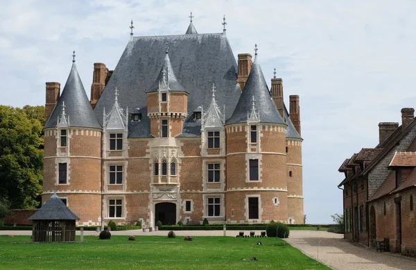 Francja, gotycki zamek martainville epreville — Zdjęcie stockowe