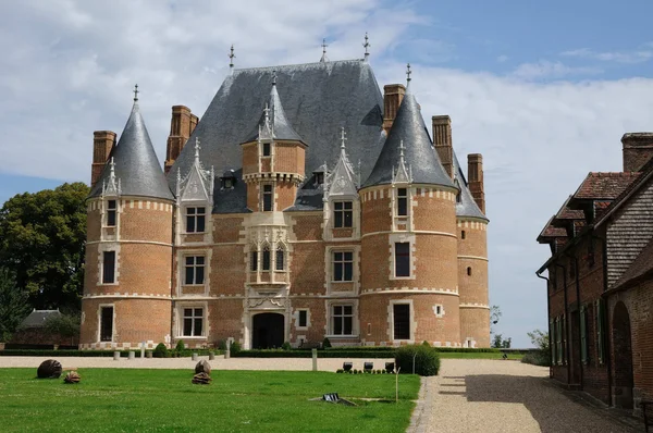 Francja, gotycki zamek martainville epreville — Zdjęcie stockowe
