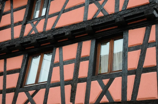 Франції Ельзас, мальовничий старий будинок в Eguisheim — стокове фото