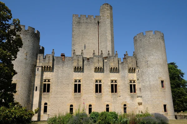 フランス、ジロンド roquetaillade の中世の城 — ストック写真
