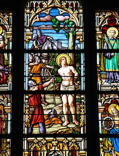 Fransa, vitray pencere batz sur mer Kilisesi — Stok fotoğraf