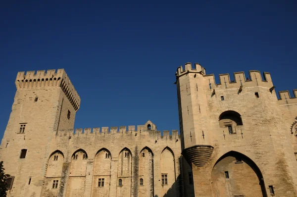 Francie, le palais des papes v Avignonu — Stock fotografie