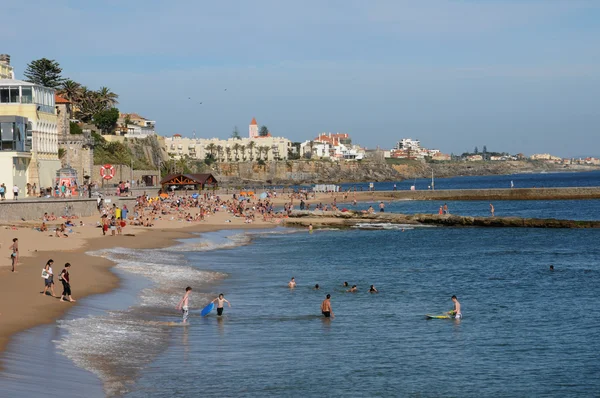 On the beach of Estoril in Portugal — Stock Photo, Image