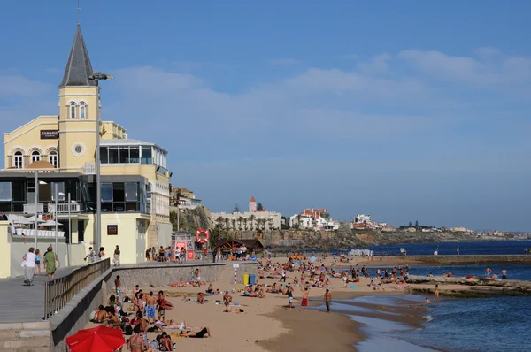 stock image on the beach of Estoril in Portugal