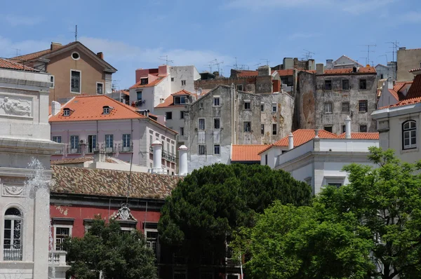 Portugalsko, čtvrť baixa v Lisabonu — Stock fotografie