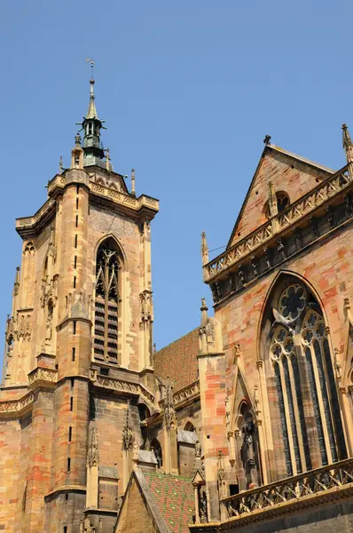 França, igreja colegial São Martinho de Colmar — Fotografia de Stock