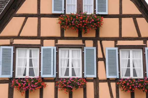 stock image France, Alsace, picturesque old house in Eguisheim