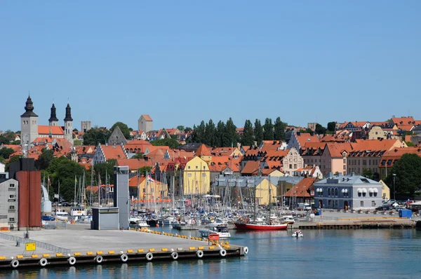 Suecia, el puerto de Visby en Gotland —  Fotos de Stock