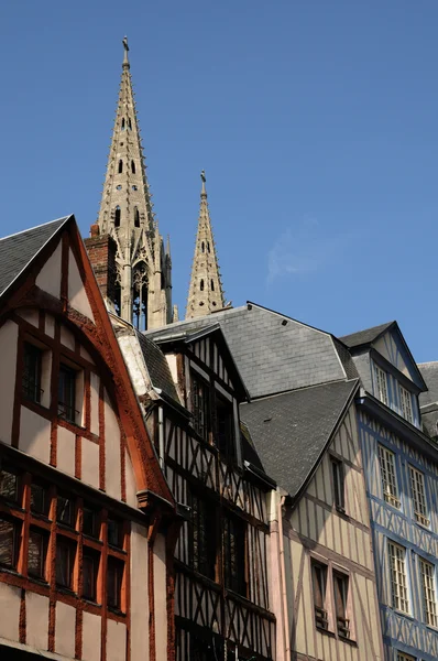 stock image Normandy, picturesque old historical house in Rouen