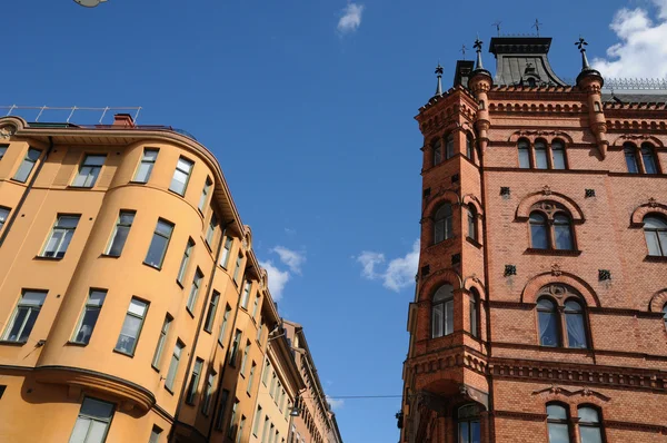 Schweden, altes luxuriöses gebäude im zentrum von stockholm — Stockfoto