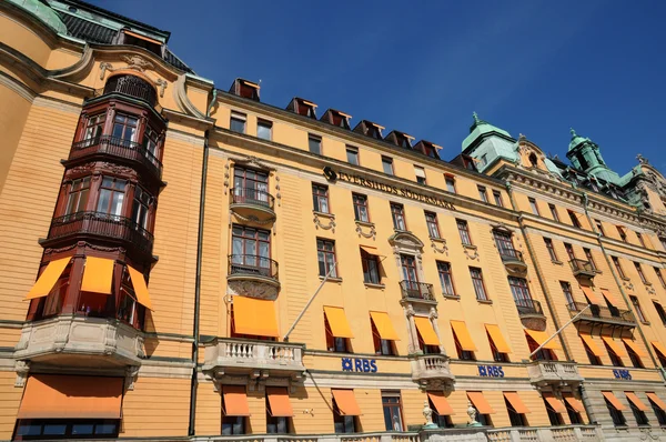 Schweden, altes luxuriöses gebäude im zentrum von stockholm — Stockfoto