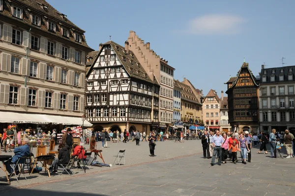 La place de la cathedrale ve Štrasburku — Stock fotografie