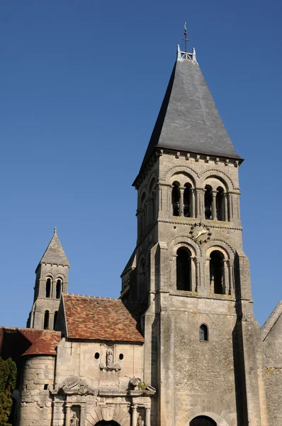France, the gothic church of Morienval in Picardie — Stock Photo, Image