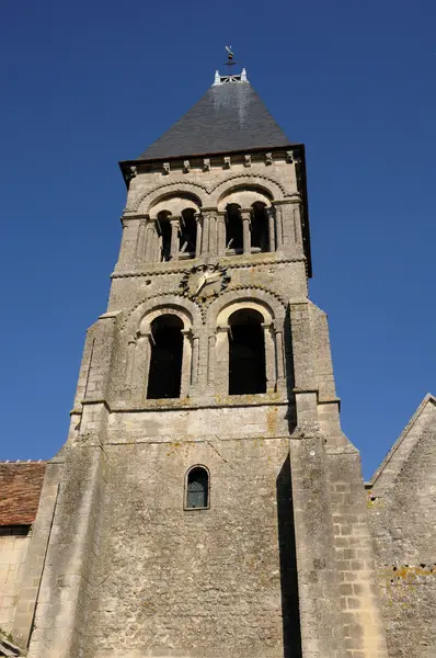 França, a igreja gótica de Morienval na Picardia — Fotografia de Stock