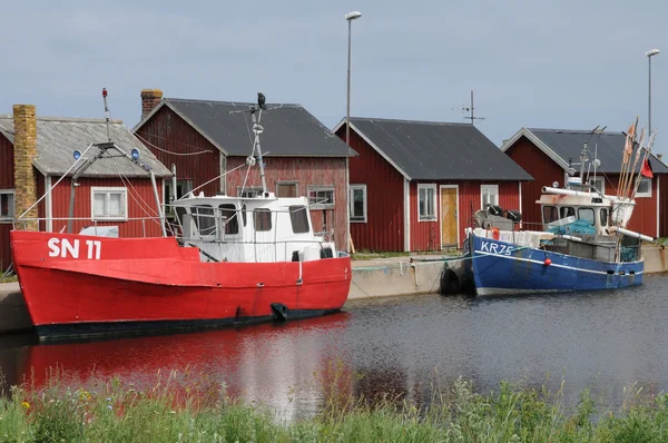 Sweden, thefishing port of Grasgardshamn in summer — Stock Photo, Image
