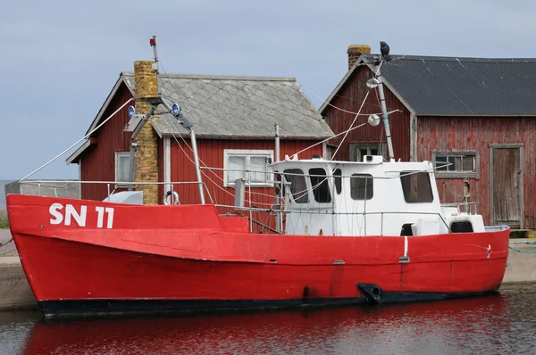 Suède, le port de pêche de Grasgardshamn en été — Photo