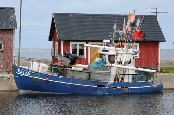 Suecia, el puerto pesquero de Grasgardshamn en verano — Foto de Stock