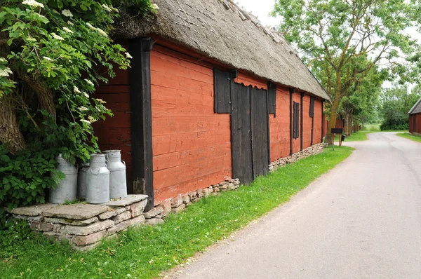Svédország, hagyományos mezőgazdasági falu Múzeum Himmelsberga — Stock Fotó