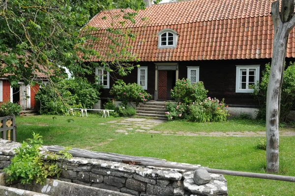 Švédsko, muzeum tradiční zemědělské vesnice himmelsberga — Stock fotografie