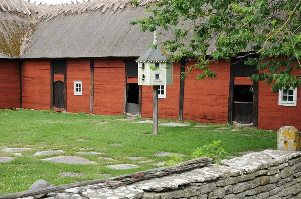 Sverige, traditionella jordbruks byn museum i himmelsberga — Stockfoto